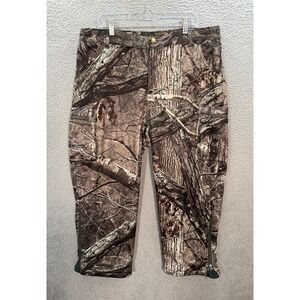 Huntworth Pants Mens XL Camouflage Seneca Midweight Fleece Lined Hidd'n Camo